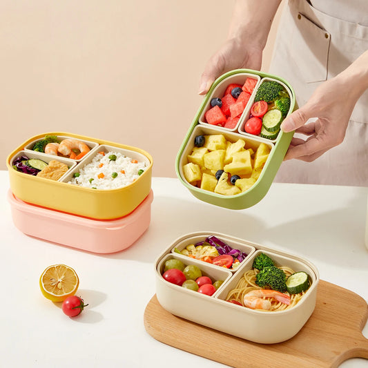 Boîte à repas hermétique portable à 3 compartiments