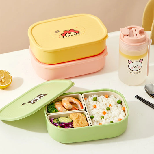 Boîte à repas hermétique portable à 3 compartiments