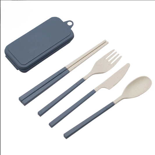 Set de couverts pliables en paille de blé